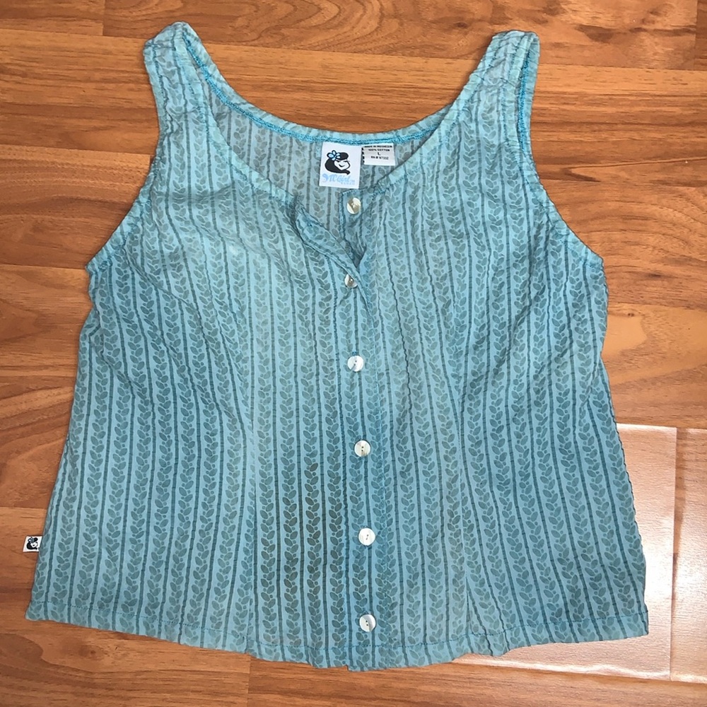 T&C (Town & Country Surf) Button Front Tank Top
